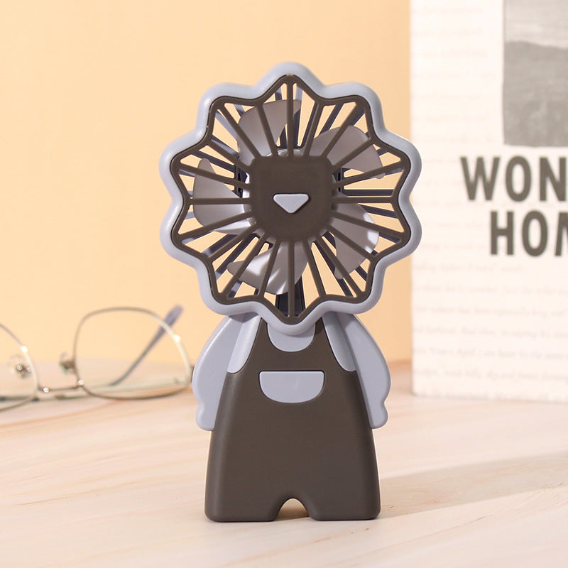 Women creative mini handheld fan with floral pattern Stornfield