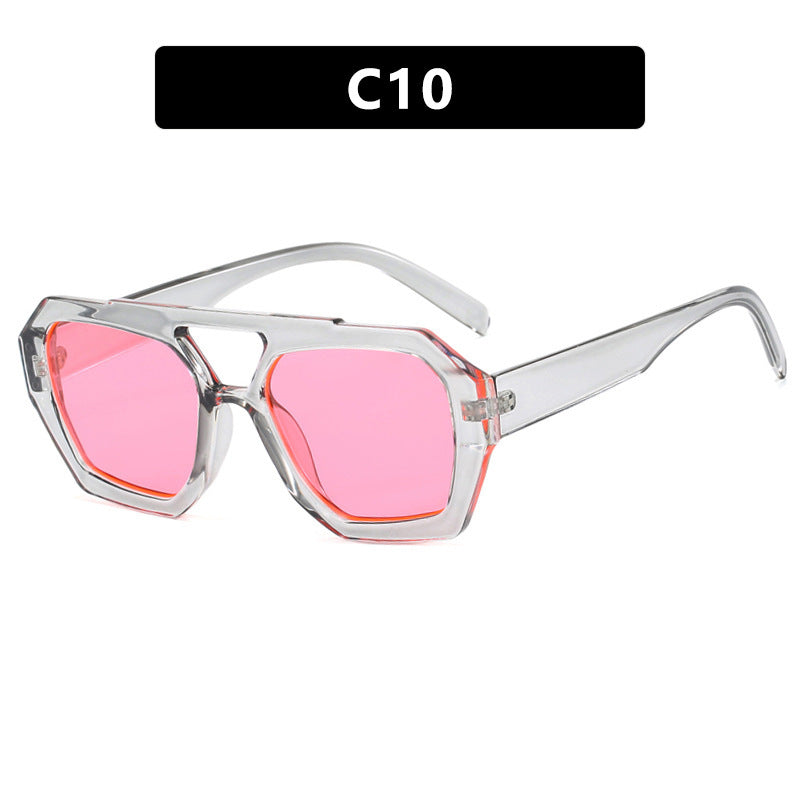 Women's geometric sunglasses made of durable plastic with polarized lenses Stornfield