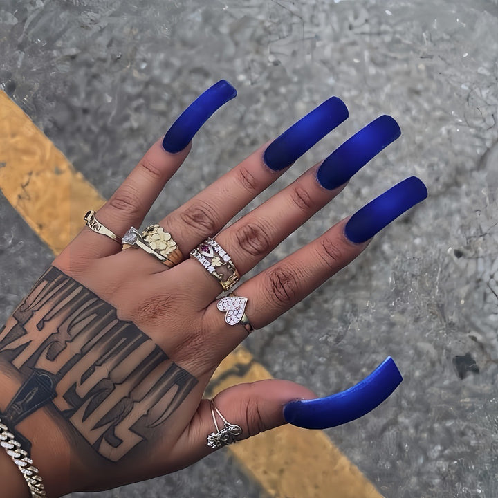 Long Matte Nail Extensions Stornfield