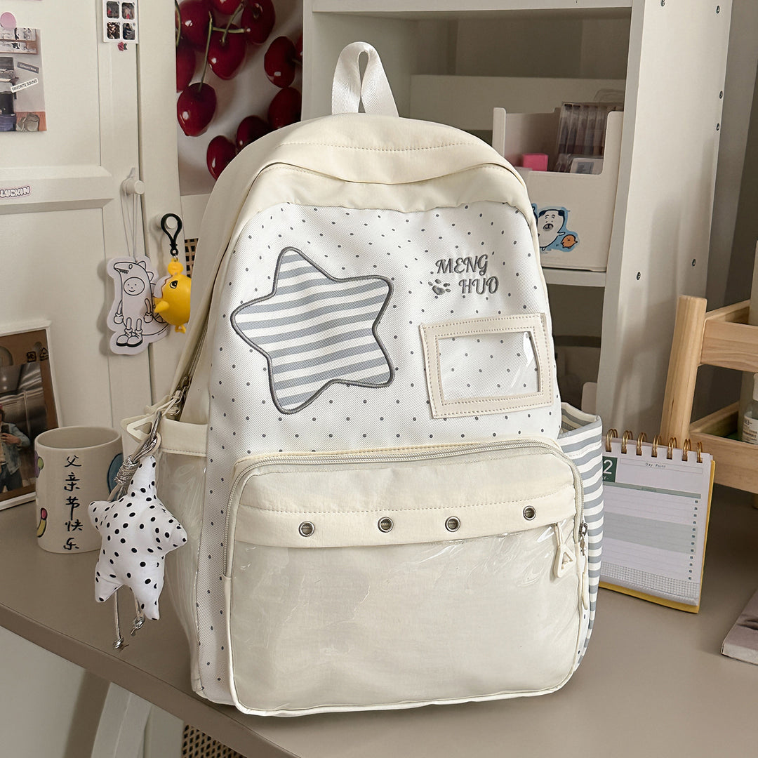 Trendy Star-Embellished Backpack Stornfield