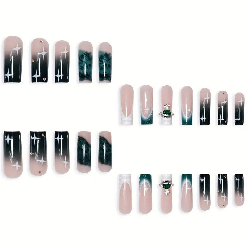 Artistic Press-On Nail Art Extensions Stornfield