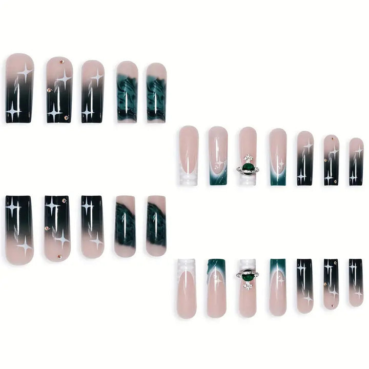 Artistic Press-On Nail Art Extensions Stornfield
