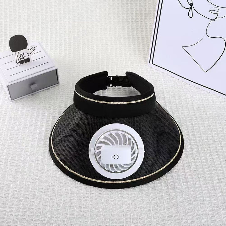 Sport Sun Visor with detachable front fan, adjustable headband and reflective piping Stornfield