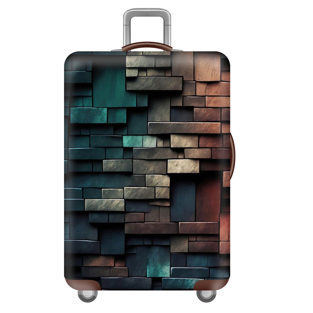 Unisex nan elastic suitcase cover with three-dimensional honeycomb pattern, shock-absorbing stretch protection cover for trolley with zipper Stornfield