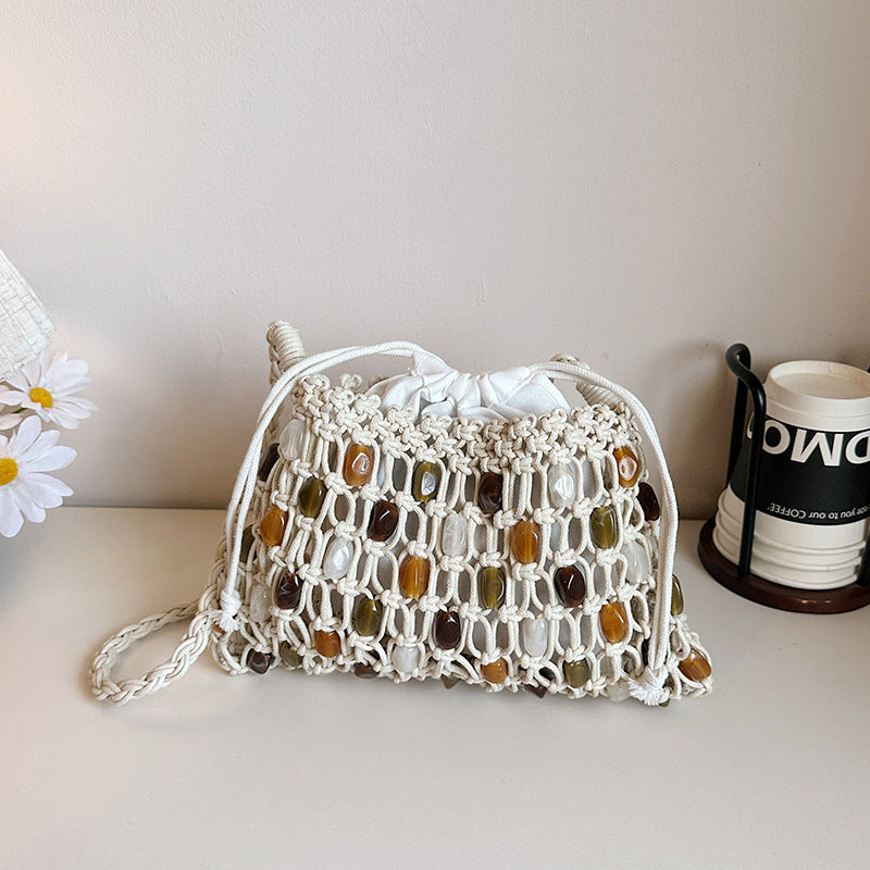 Artistic Woven Beach Tote Bag