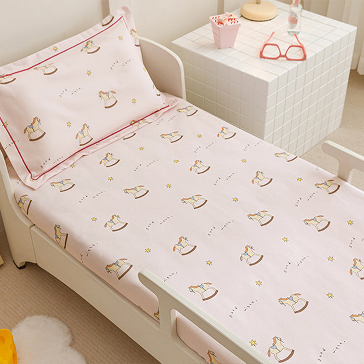 Toddler Fitted Bed Sheet and Pillowcase Set
