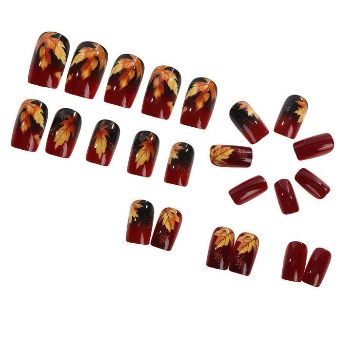 Artificial nails with autumn leaf design Stornfield