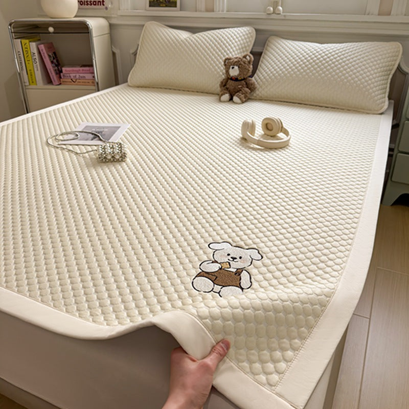Soft Quilted Bear Print Mattress Protector