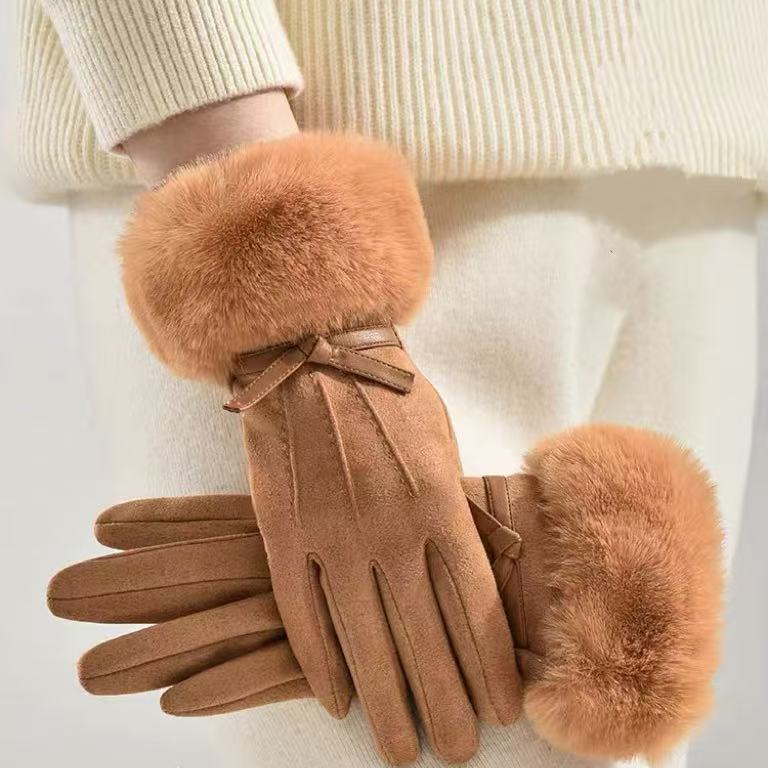 Plush Fur Cuff Gloves Stornfield
