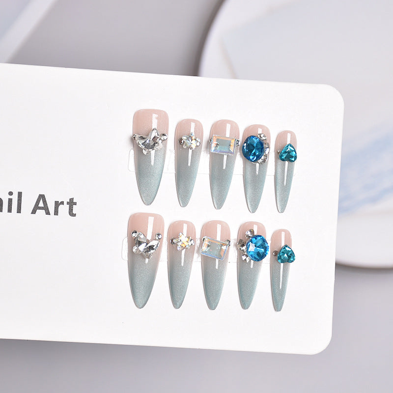 Glamorous Stiletto Nail Extensions with Crystals Stornfield