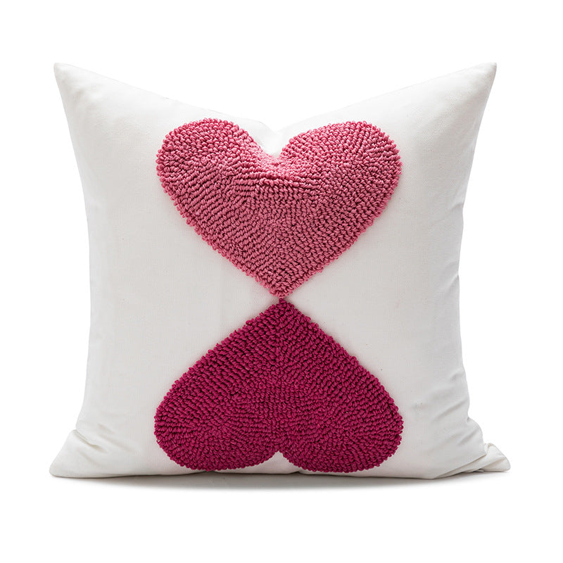 Women Decorative Pillowcase with Heart Pattern Stornfield