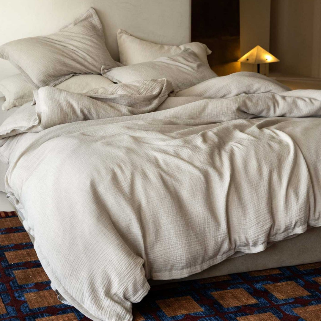Premium Double-Layer Cotton Gauze Duvet Cover Set
