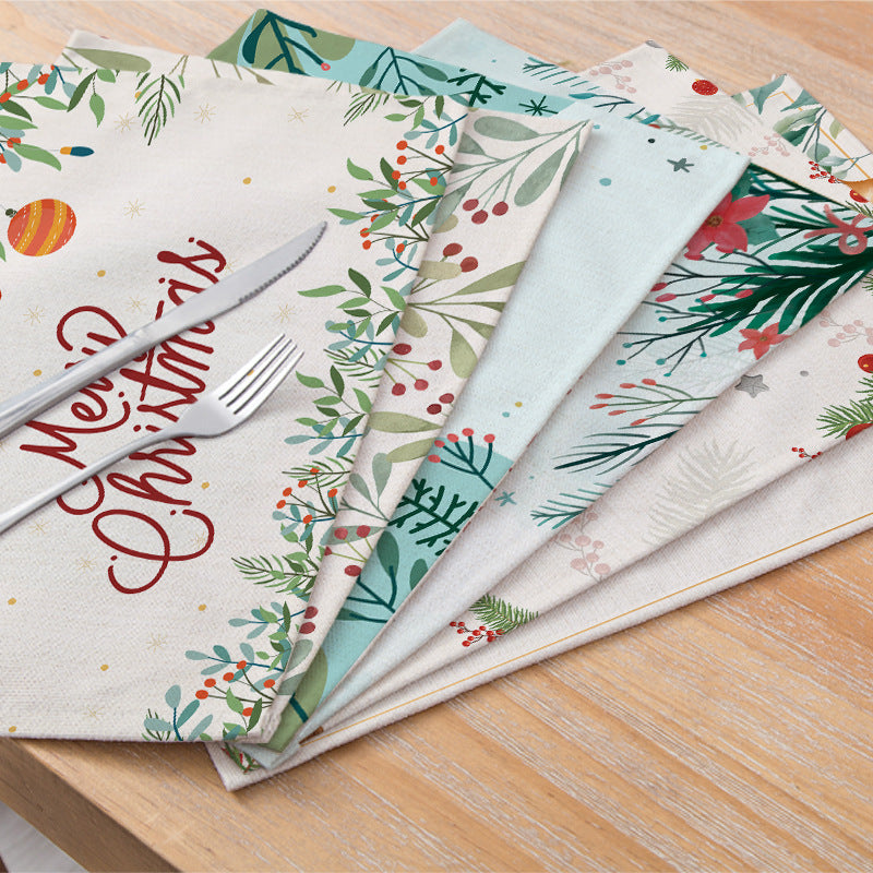 Festive Botanical Merry Christmas Canvas Wall Art Print