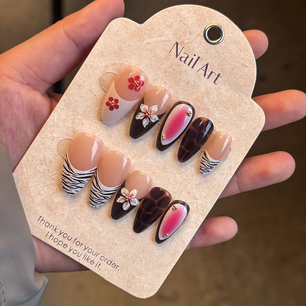 Decorative Floral Press-On Nail Set Stornfield 1787294384