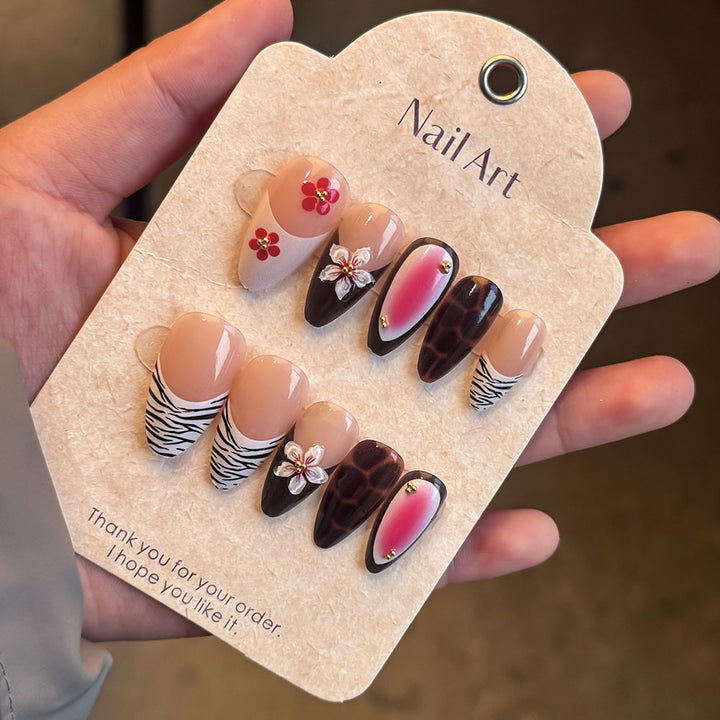 Decorative Floral Press-On Nail Set Stornfield 1787294384