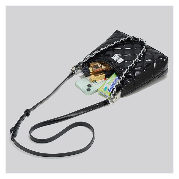 Quilted Chain-Handled Shoulder Bag Stornfield