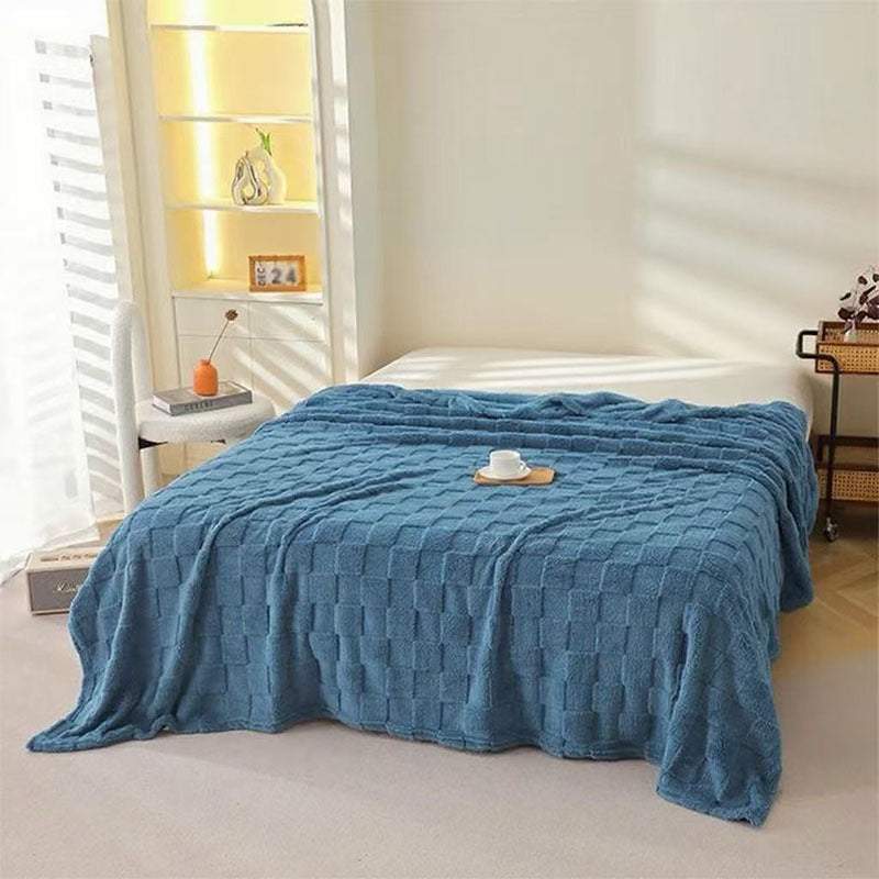 Women Plush Bedspread with Textured Design Stornfield