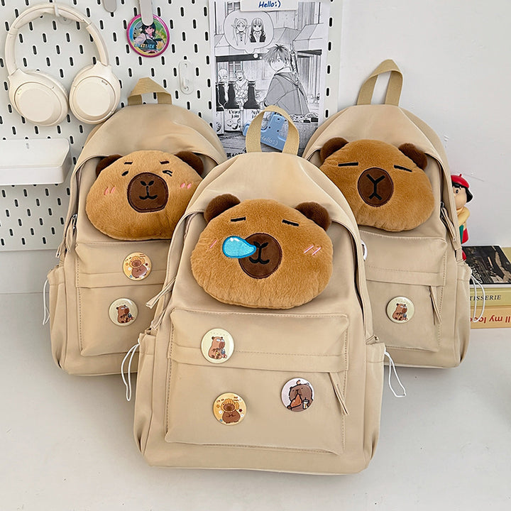 Backpack with Cozy Bear Design and Practical Compartments Stornfield