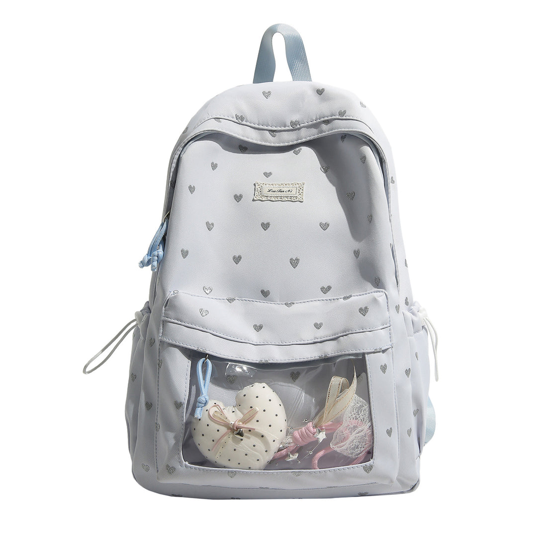Heart-Print Stylish Backpack Stornfield