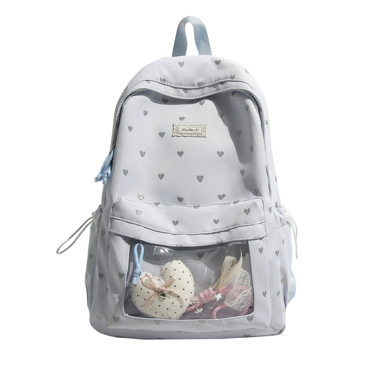 Heart-Print Stylish Backpack Stornfield
