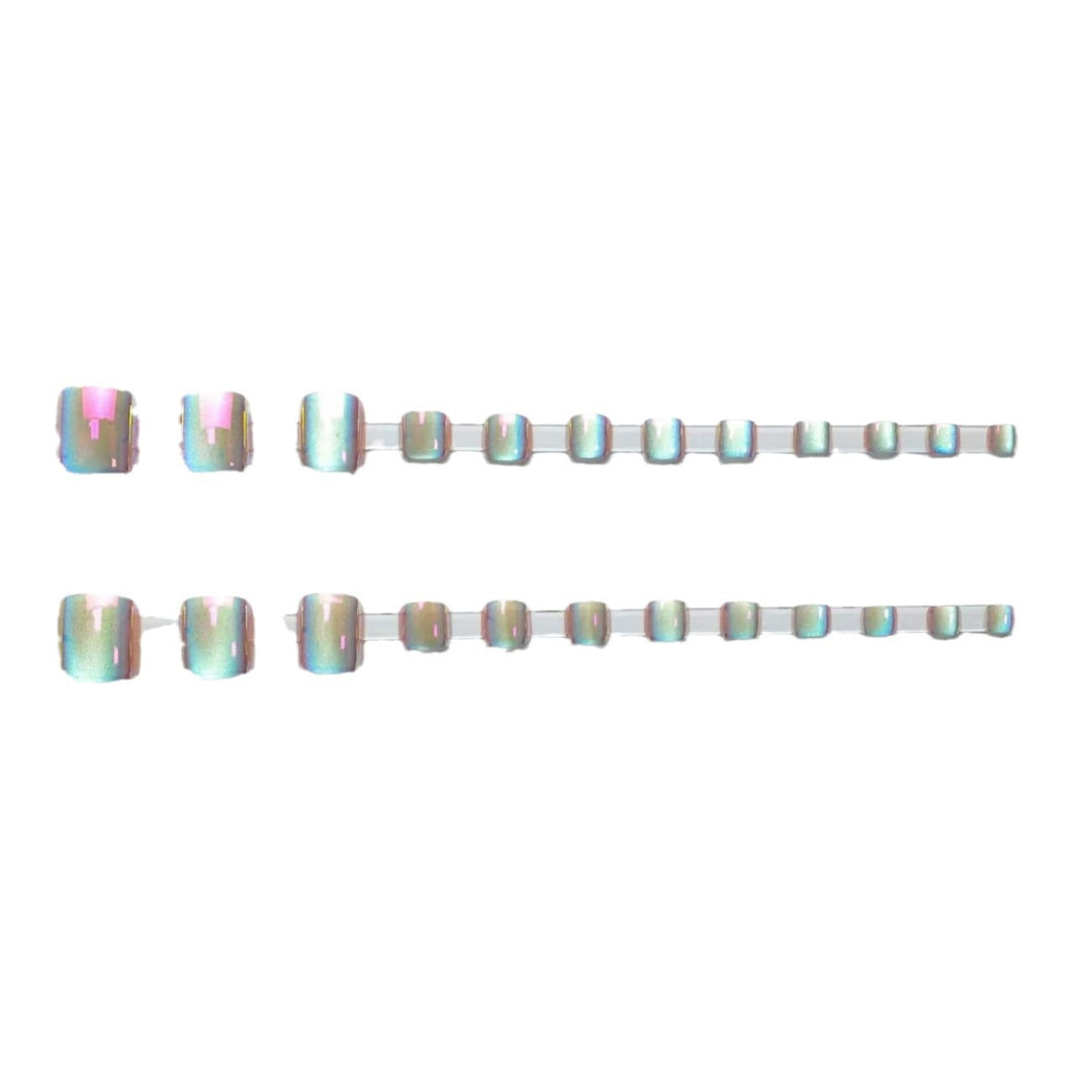 Artistic Holographic Press-On Nail Tips Stornfield
