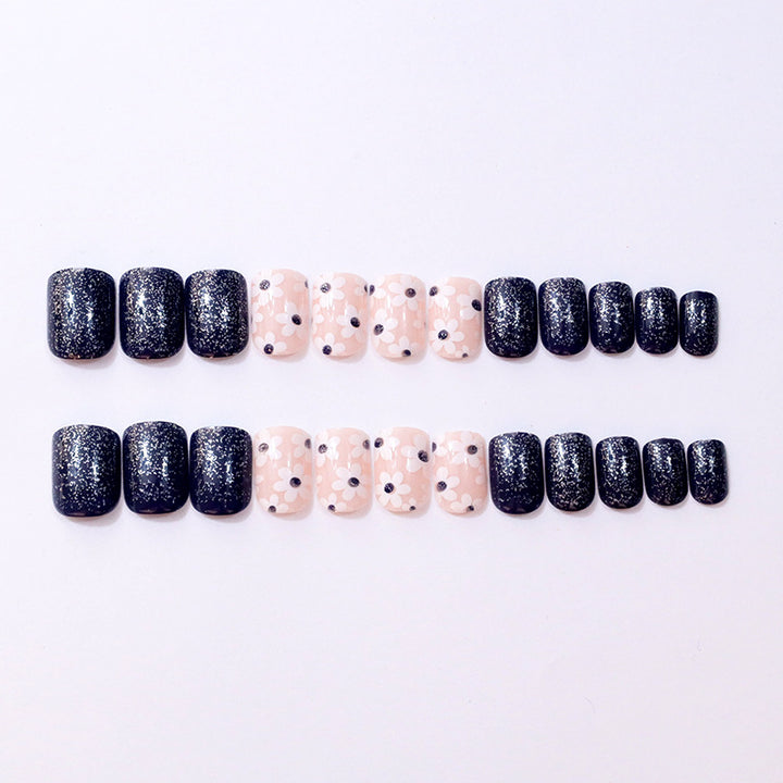 Decorative Floral Press-On Nail Enhancements Stornfield