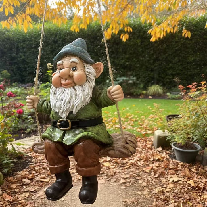 Garden gnome on swing Stornfield
