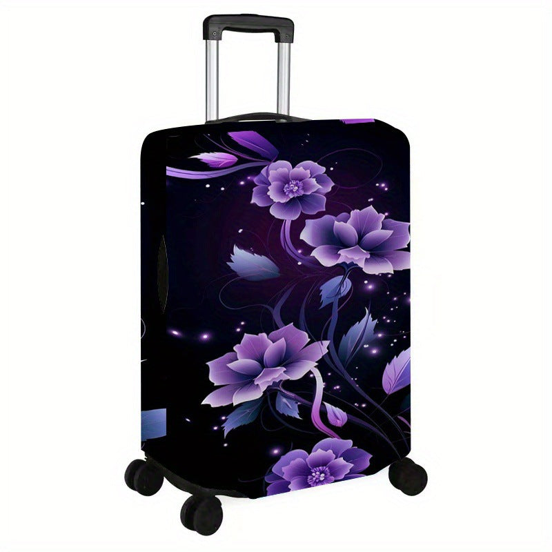 Ladies rolling suitcase with floral decor and shockproof cover Stornfield