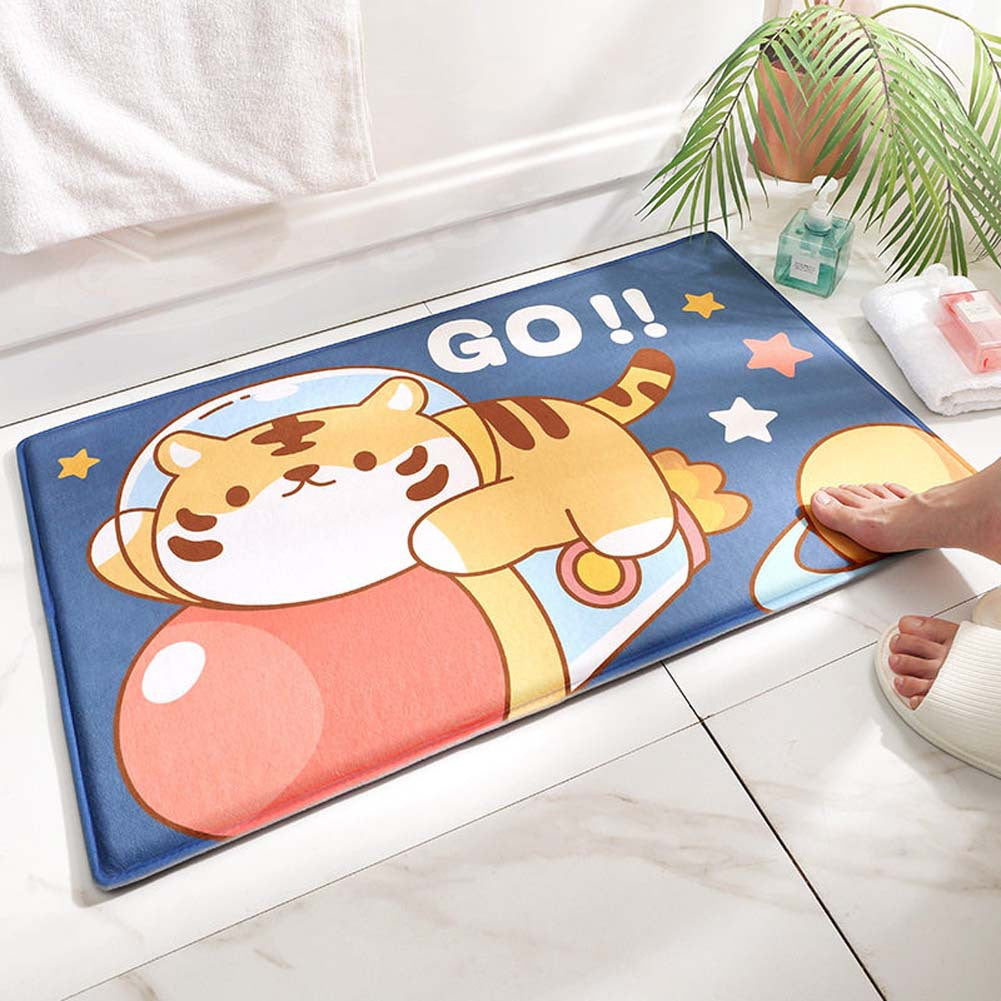 Playful Animal Design Bath Mat