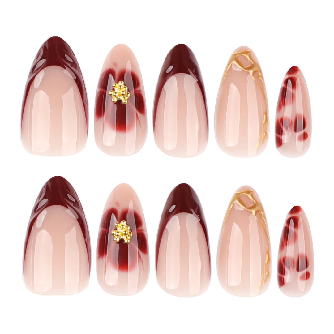 Artificial nail art with floral accents and boutique design Stornfield