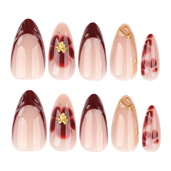 Artificial nail art with floral accents and boutique design Stornfield