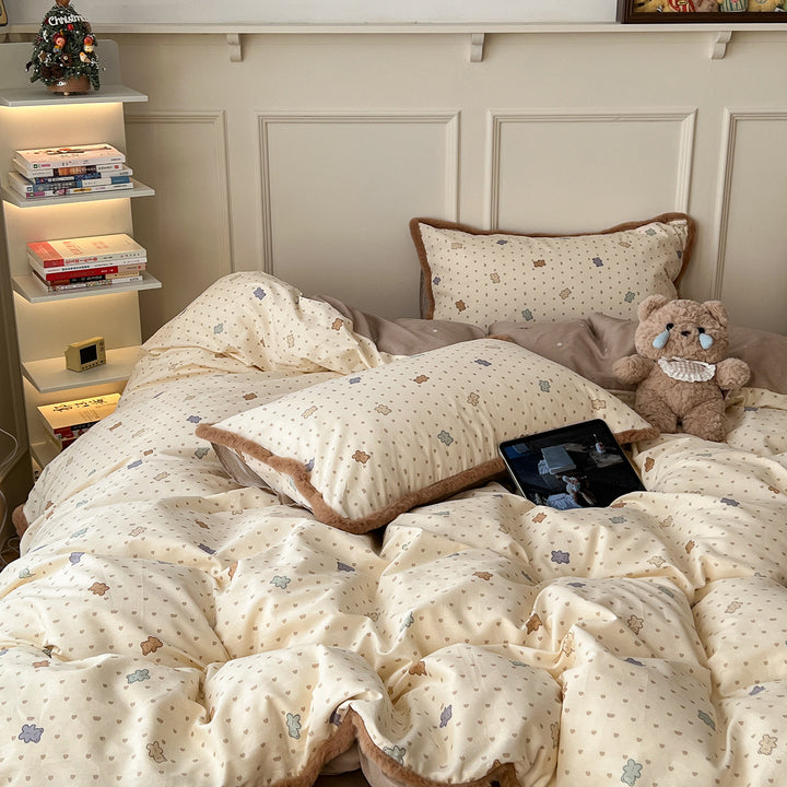 Playful Bear-Themed Duvet Cover Set