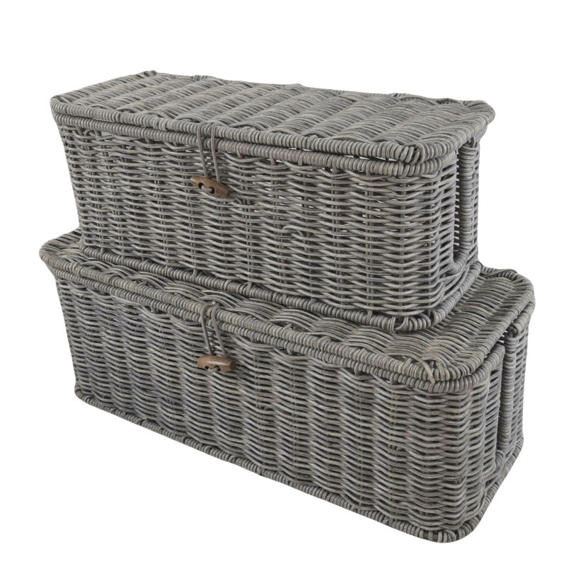 Handcrafted Wicker Storage Bins Stornfield
