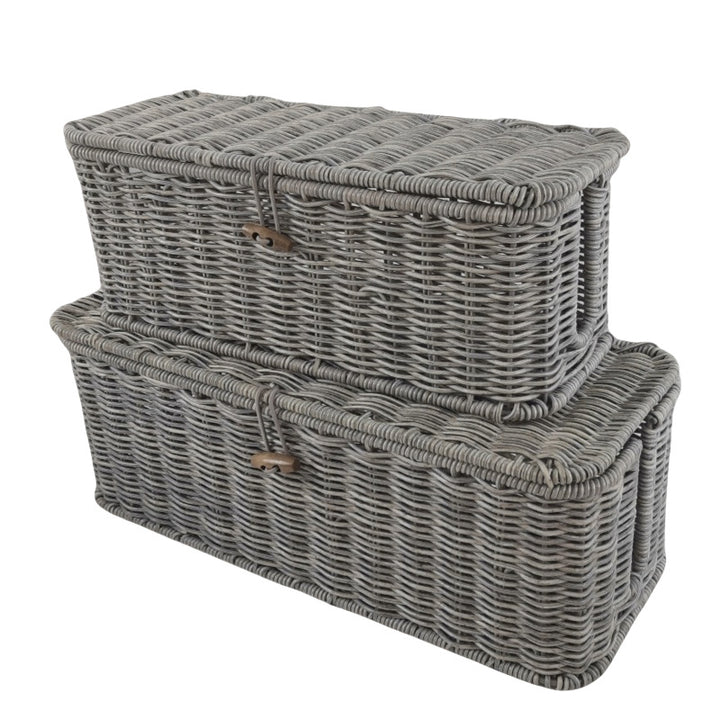 Handcrafted Wicker Storage Bins Stornfield