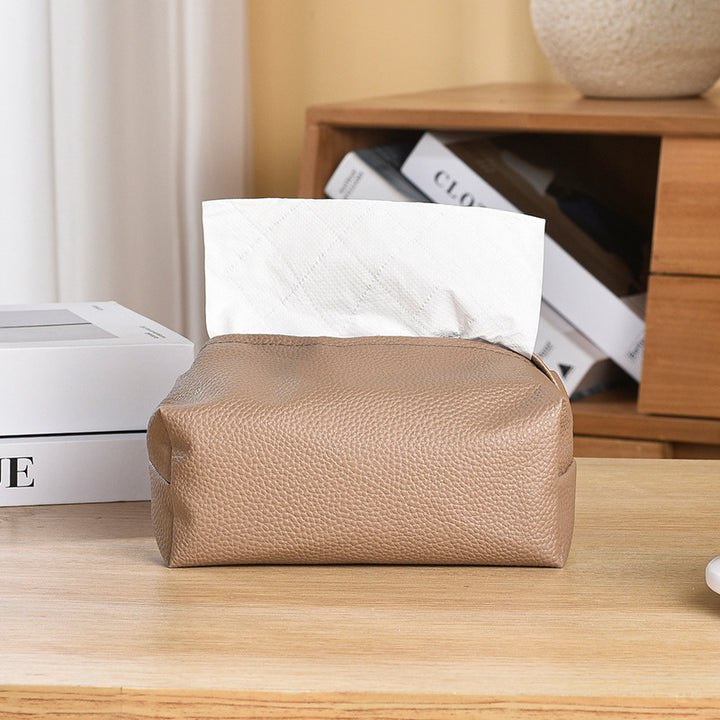 Premium Leather Tissue Box Cover Stornfield