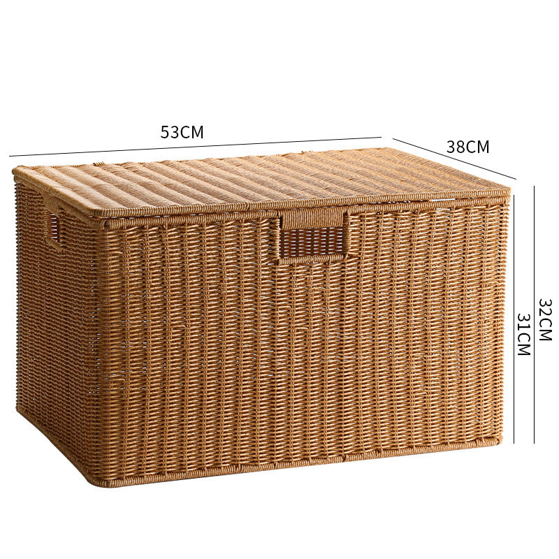Unisex Multifunctional Storage Box made of natural wicker Stornfield