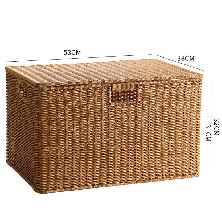 Unisex Multifunctional Storage Box made of natural wicker Stornfield