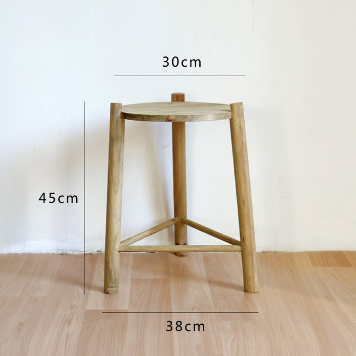 Massive wooden stool Stornfield