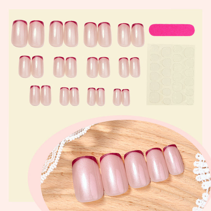 Artificial nail set with glamorous French tip design Stornfield