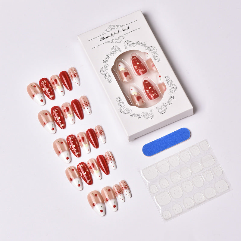 Decorative Cherry Love Press-On Nail Art Set