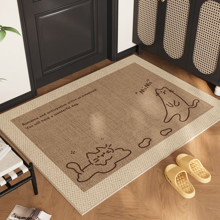 Adorable Cat-Themed Welcome Mat