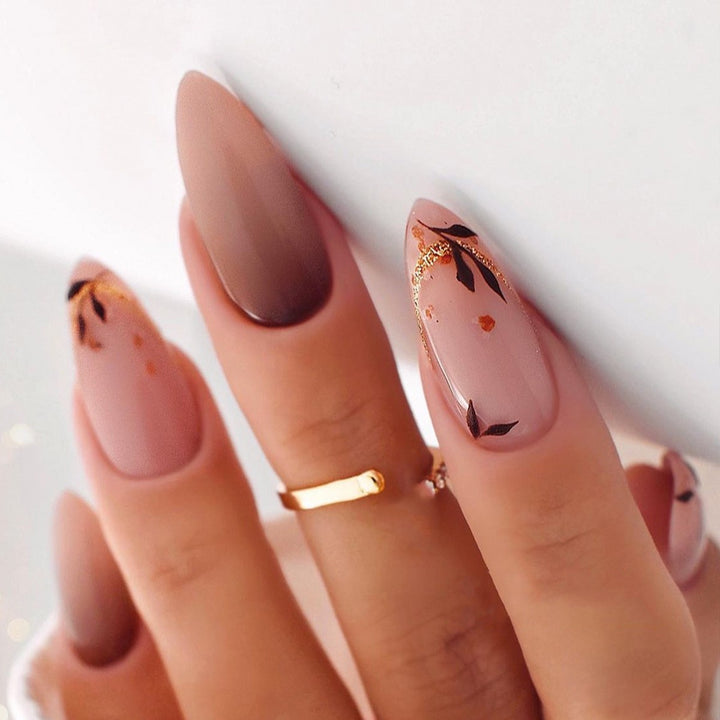 Creative nail art set with leopard pattern and glitter accents Stornfield