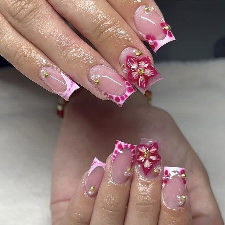 Decorative Floral Nail Art Extensions Stornfield