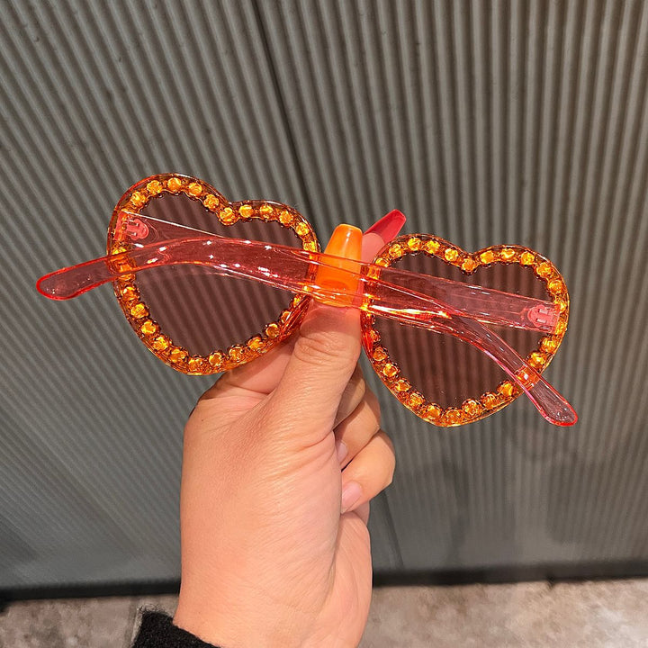 Women's Heart-Shaped Sunglasses with Rhinestone Decoration Stornfield