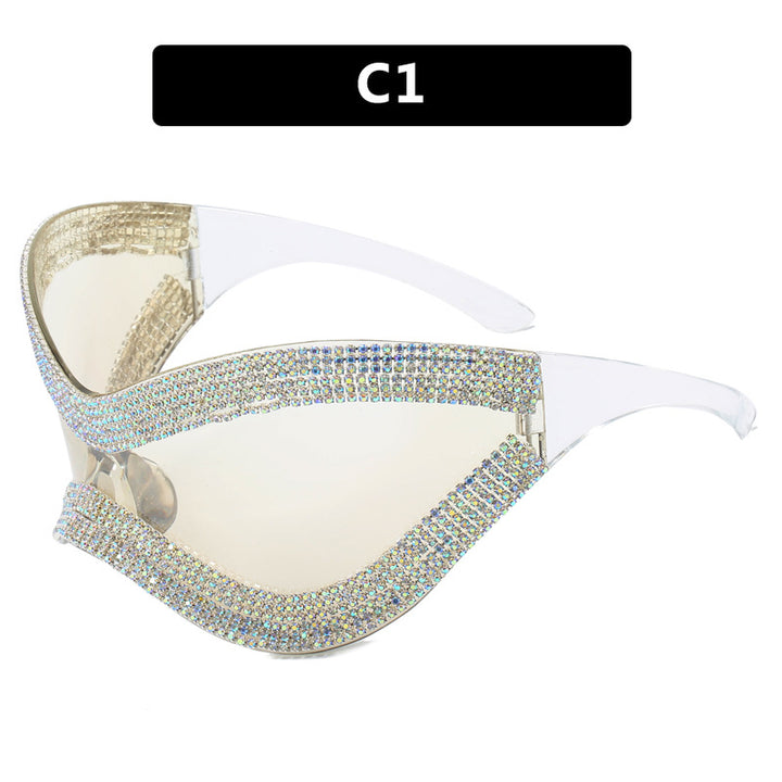 Ladies glamorous sunglasses with rhinestone-studded frame Stornfield