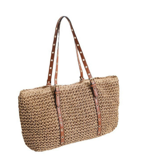 Elegant basket bag with sturdy leather handles Stornfield