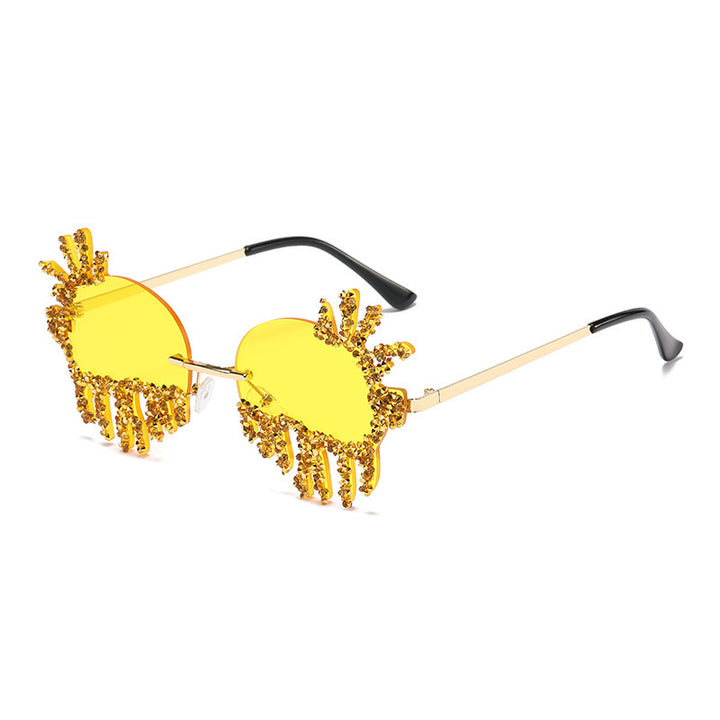 Women Extravagant Sunglasses with Sparkling Rhinestone Decorations Stornfield