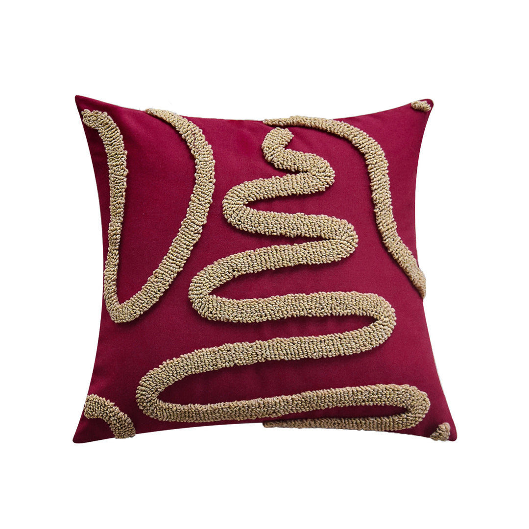 Decorative cushion with artistic surface pattern