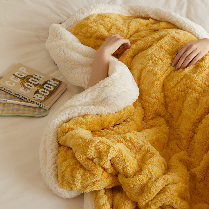 Ladies cozy reversible blanket with luxurious Sherpa lining Stornfield