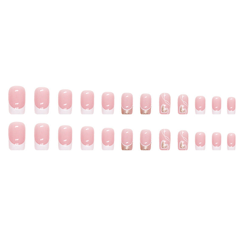 Heart-Design Press-On Nail Art Tips Stornfield
